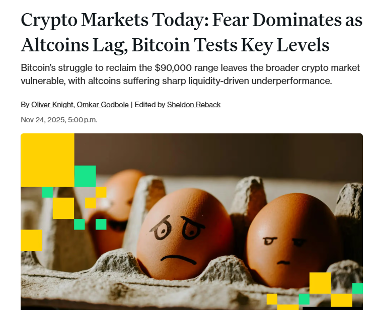 web3_future_'s tweet image. Crypto Markets Today: Fear Dominates as Altcoins Lag, Bitcoin Tests Key Levels

Bitcoin’s struggle to reclaim the $90,000 range leaves the broader crypto market vulnerable, with altcoins suffering sharp liquidity-driven underperformance.

#PDPD #Web3Future #peggy #BinanceWallet