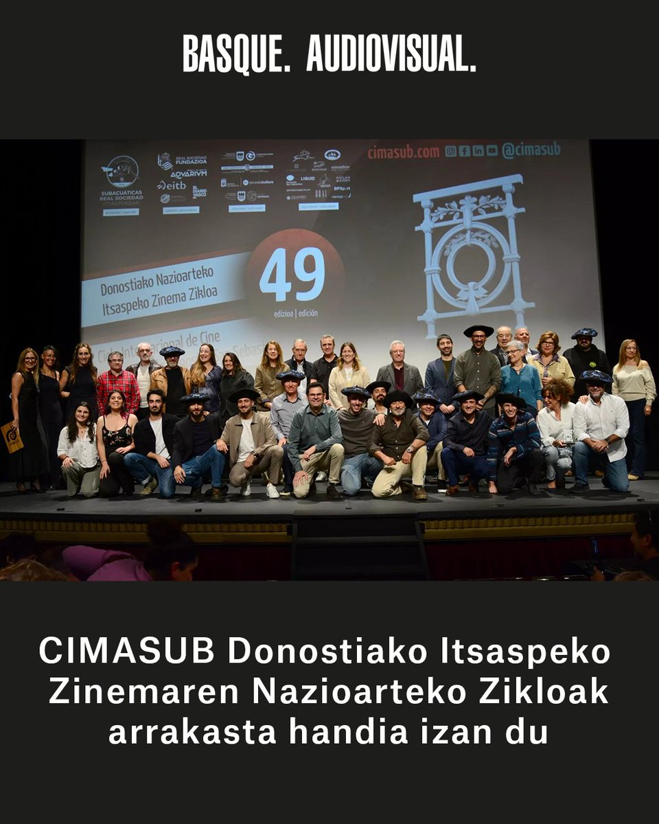 CIMASUB Donostiako Itsaspeko Zinemaren Nazioarteko Zikloaren 49. edizioa arrakasta apartarekin eta ikusleen erantzun masiboarekin amaitu da, eta jaialdia ezinbesteko erreferentzia bihurtu da profesionalentzat eta itsaspeko mundua maite dutenentzat.

ℹ️ basqueaudiovisual.eus/eu/albisteak/c…