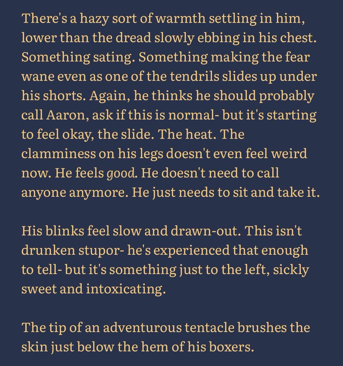 snippet for the believers. these tentacles got sex pollen (slime)