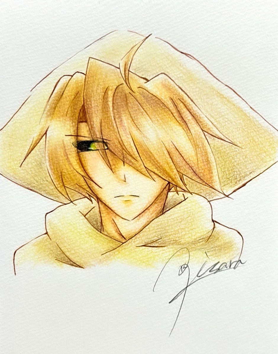 ずっとコピックばかり使ってたから、色鉛筆で描くの凄く久しぶり。 髪