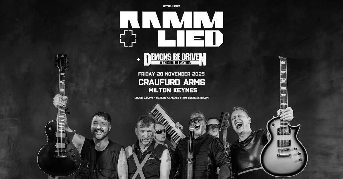 craufurdarmsmk's tweet image. #rammstein fans this one’s for you…

Rammlied the ultimate Rammstein Tribute join us Friday performing all the Rammstein hits! Joining them on support Demons Be Driven - a tribute to #pantera 

Still chance to grab your t!ckets

#MKEvents #LiveMusic #discover #MiltonKeynesGigs