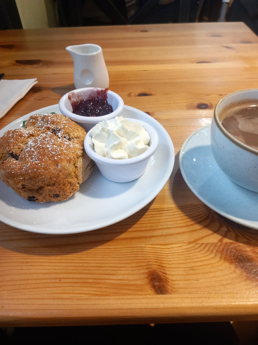 What's your excuse today Mum? 
Well Walter it is  Monday and it is very important to start the week well😂
Great to see <a href="/springmountgc/">Springmount Garden C</a> open again and their scones are delicious😋😋