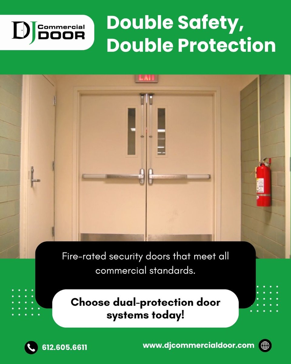 djcommercialdor's tweet image. When safety matters most, choose doors that do more. 🔒🚪
Our fire-rated commercial doors offer powerful dual protection for your building—built to last, built for security.

#commercialdoors #securitydoors #firedoors #doorsystems #buildingsafety #commercialbuildings