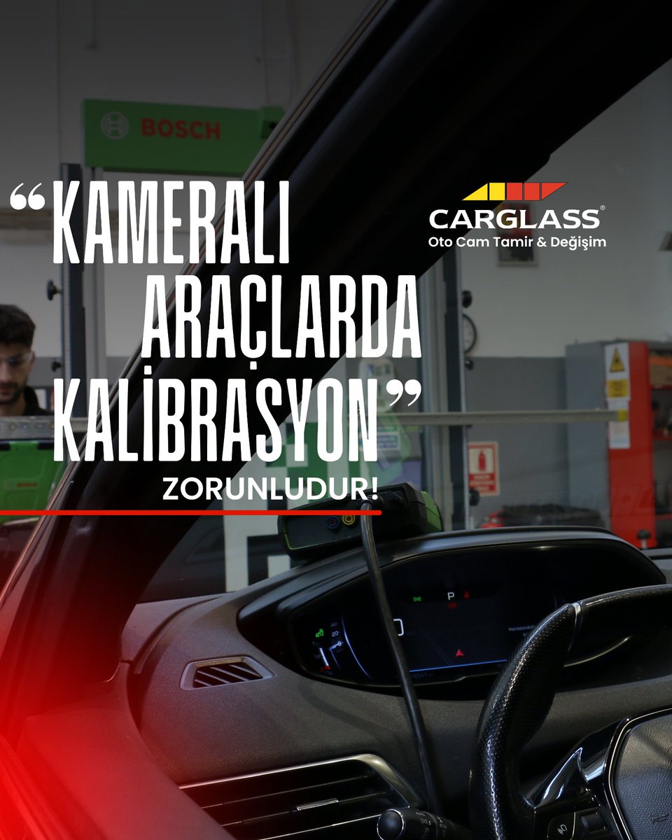 Kameralı araçlarda ön cam değişimi yaptıysanız dikkat!

ADAS (Gelişmiş Sürücü Destek Sistemleri), aracınızın gözü gibidir. Şerit takip, çarpışma önleme, otomatik frenleme gibi sistemler bu kameraya bağlı çalışır.

❌ Kalibrasyon yapılmazsa bu sistemler hatalı çalışabilir.
✅ Bu