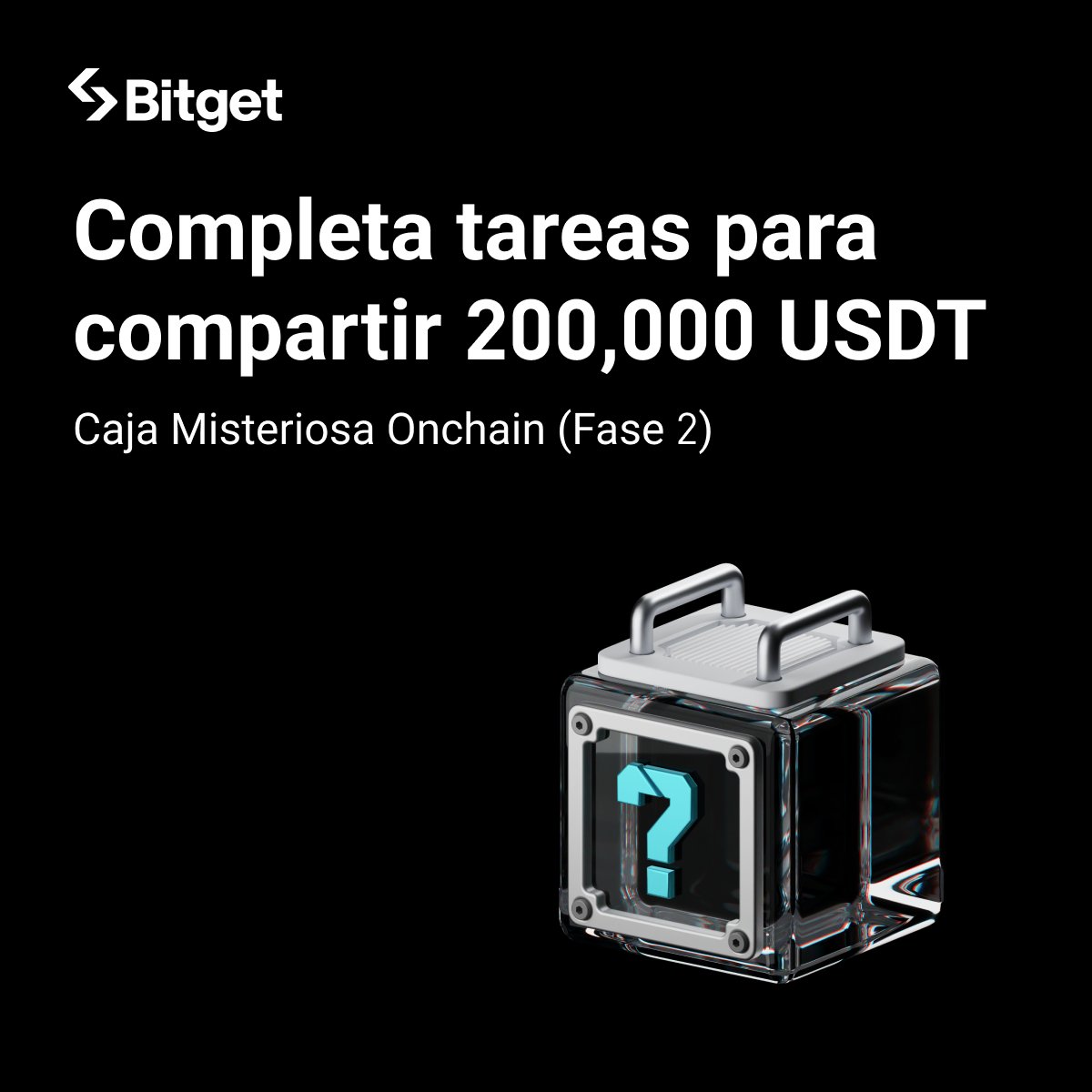 BitgetES's tweet image. 🎁¿Listo para desbloquear premios épicos? ¡Llega la Onchain Mystery Box (Fase 2)! 🎁
Completa tareas y comparte 200,000 USDT.

🔹BONO para nuevos usuarios: realiza tu primera operación on-chain de ≥ 100 USDT → ¡Desbloquea 5 intentos! Mínimo garantizado: 10 USDT.

Premios entre…