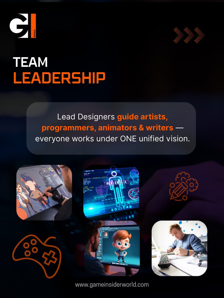 GameInsiderW's tweet image. Lead Designers don’t just build mechanics —
they shape the entire player experience.
Here’s what their job actually looks like.

Follow GameInsider for game dev insights, breakdowns &amp;amp; career guidance.
👉 gameinsiderworld.com

#LeadDesigner #GameDesigner #GameDesign #GameDev