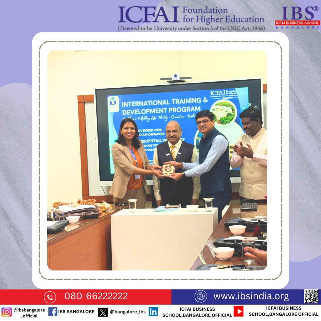 bangalore_ibs's tweet image. Empowering EPF Support Staff with skills that inspire growth. 
Our International Training &amp;amp; Development Program boosts identity, communication, emotional intelligence &amp;amp; social connection for a stronger future. 
#Training #ProfessionalDevelopment #icfai #ibsb #ibsbangalorecampus