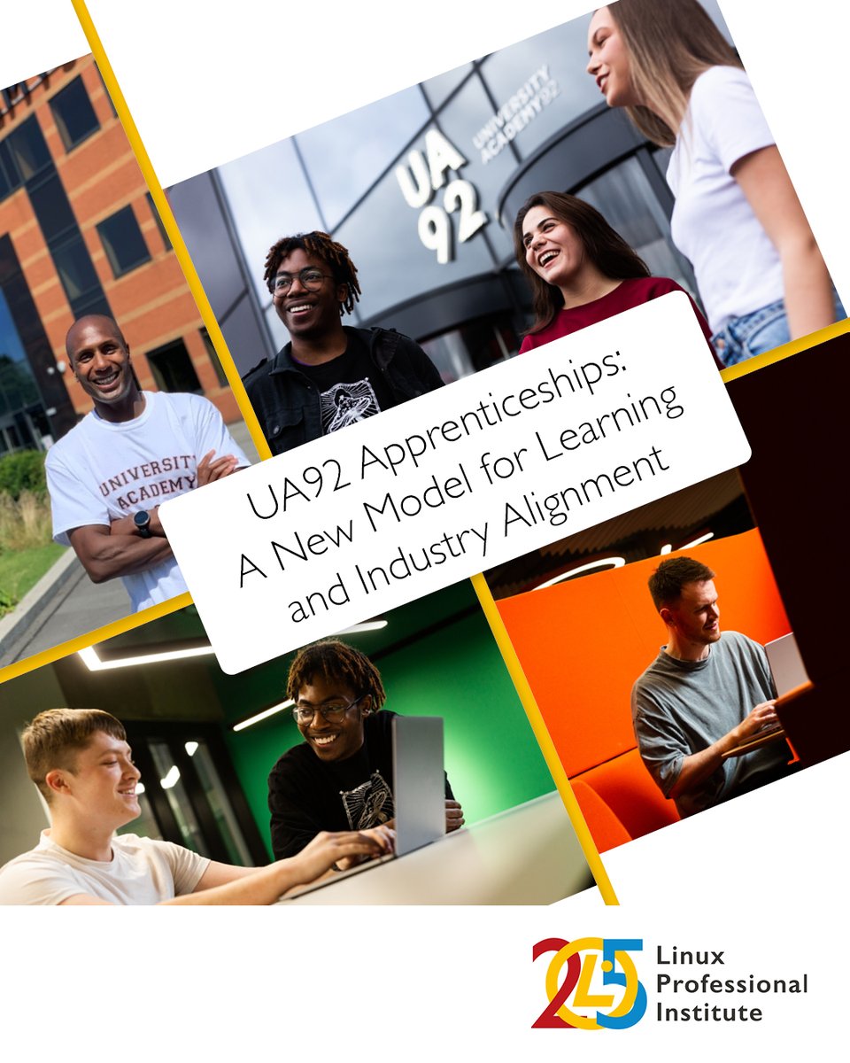 LPIEurope's tweet image. Want #apprenticeships aligned with real industry needs?

@UA92MCR combines academic learning with employer-led training. A group of 20 #DevOps apprentices sat the @LPIConnect #LinuxEssentials exam and all passed!

lpi.org/7zxe

#Linux #LPI #FOSS #OldTrafford #UA92