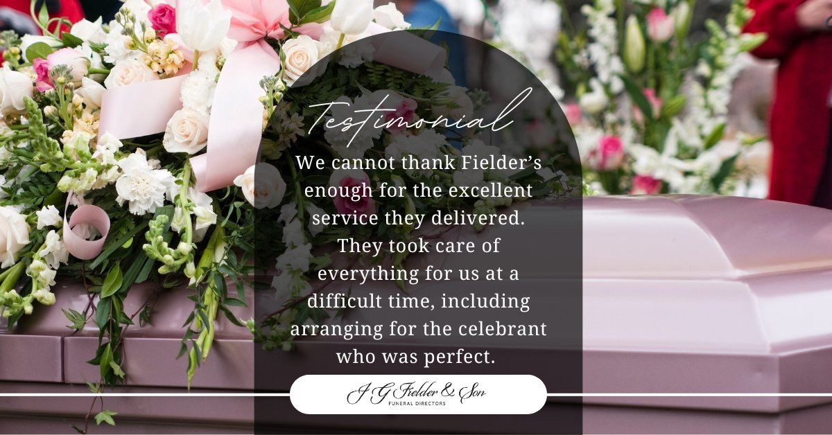 jgfielderandson's tweet image. Our funeral directors can work closely with celebrants to create a personal, heartfelt memorial service for family and friends.

#funeral #funeralservice #funeralcelebrant #review #testimonialTuesday