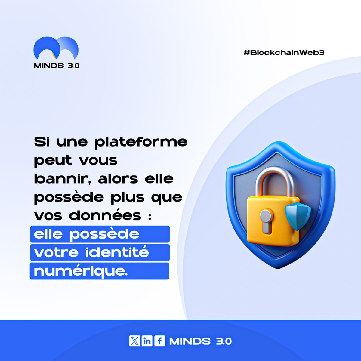 Web3_Minds's tweet image. Le Web 2.0 nous a connectés… mais il nous a aussi exposés.
Perte de vie privée, exploitation des données, censure des plateformes: le prix à payer pour la centralisation.

Le futur ? Un Web où l’utilisateur contrôle vraiment son identité numérique.

#Web2 #Web3 #Privacy #Minds3