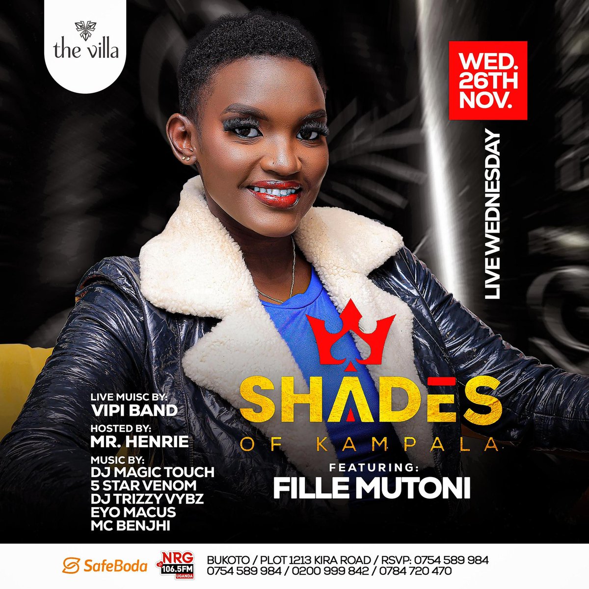 #ShadesOfKampala Returns this Wednesday with a bang 🔥 

📍@thevillakla <a href="/gloriabugie1/">GLORIA BUGIE</a>

Don't Miss the biggest Midweek Party 🥳  <a href="/TEAM_MR_HENRIE/">TEAM MR HENRIE</a>