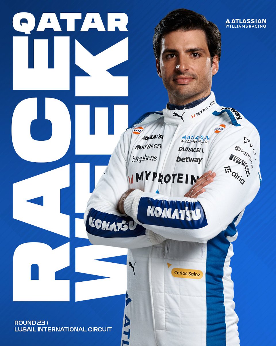 WilliamsRacing's tweet image. For the penultimate time this season 🫡

It&apos;s race week! 👊🇶🇦