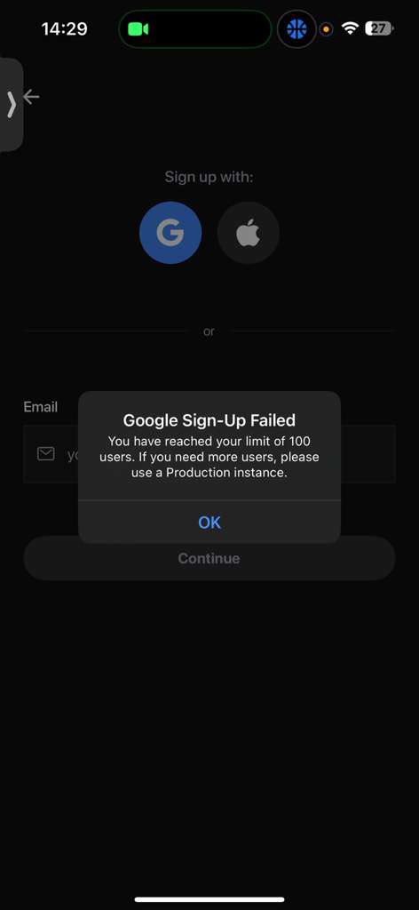 ebukagrind's tweet photo. Yesterday, about 4 hours after launch, Helthy already hit the Google’s 100-user OAuth limit 🤯

A number we thought would take 2–4 weeks to reach happened on DAY ONE.
Downloads, DMs, Reddit comments - the support has been crazy.
We switched everything fully to production.

Thank you. Seriously.🙌🏽

https://t.co/ZIR0oc0O2e