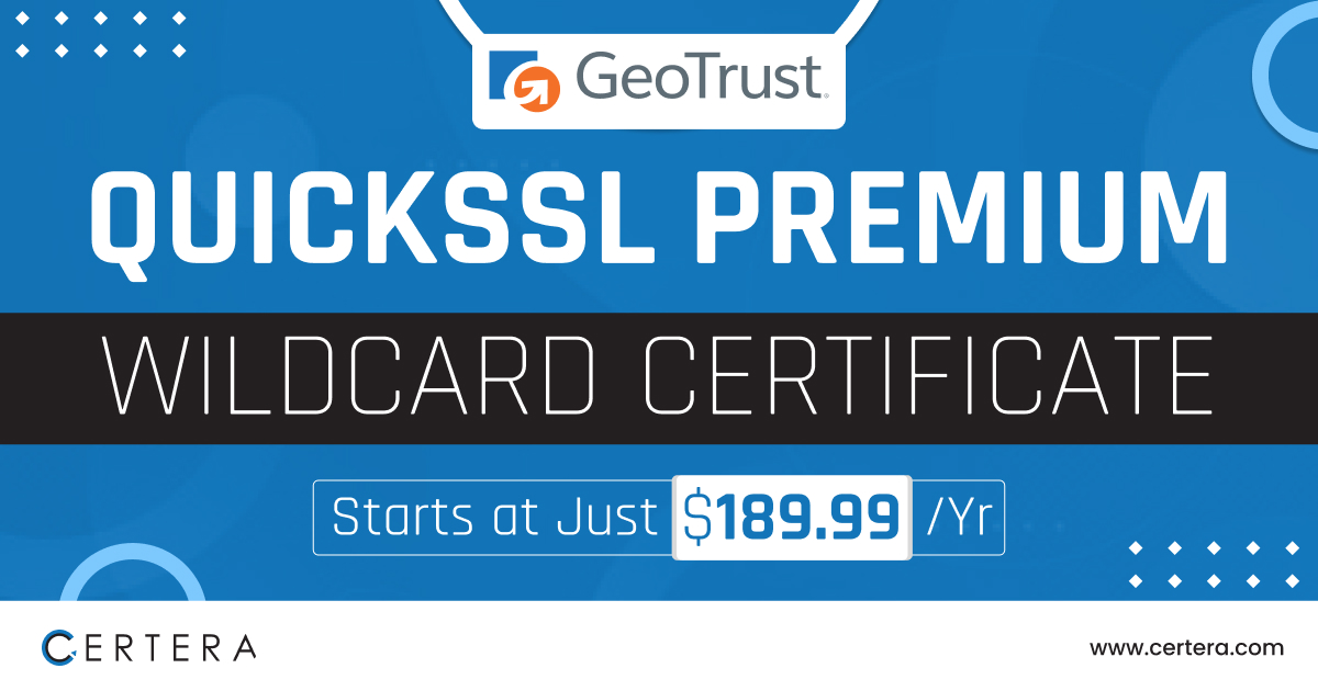 certera_llc's tweet image. Need top-notch security for your site? This Premium Wildcard Certificate will secure unlimited subdomains, providing fast, reliable data encryption at a great price.

Buy Now - certera.com/ssl/geotrust/g…

#SSL #sslcertificate #dataencryption #encryption #BuyNow