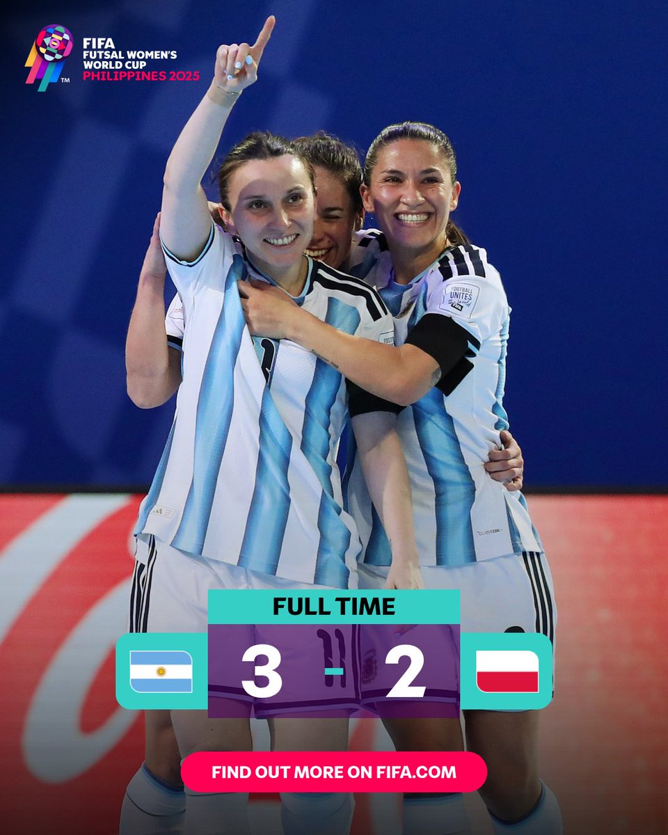 FIFAWWC's tweet image. Two wins from two for Argentina. ✅

#FutsalWWC