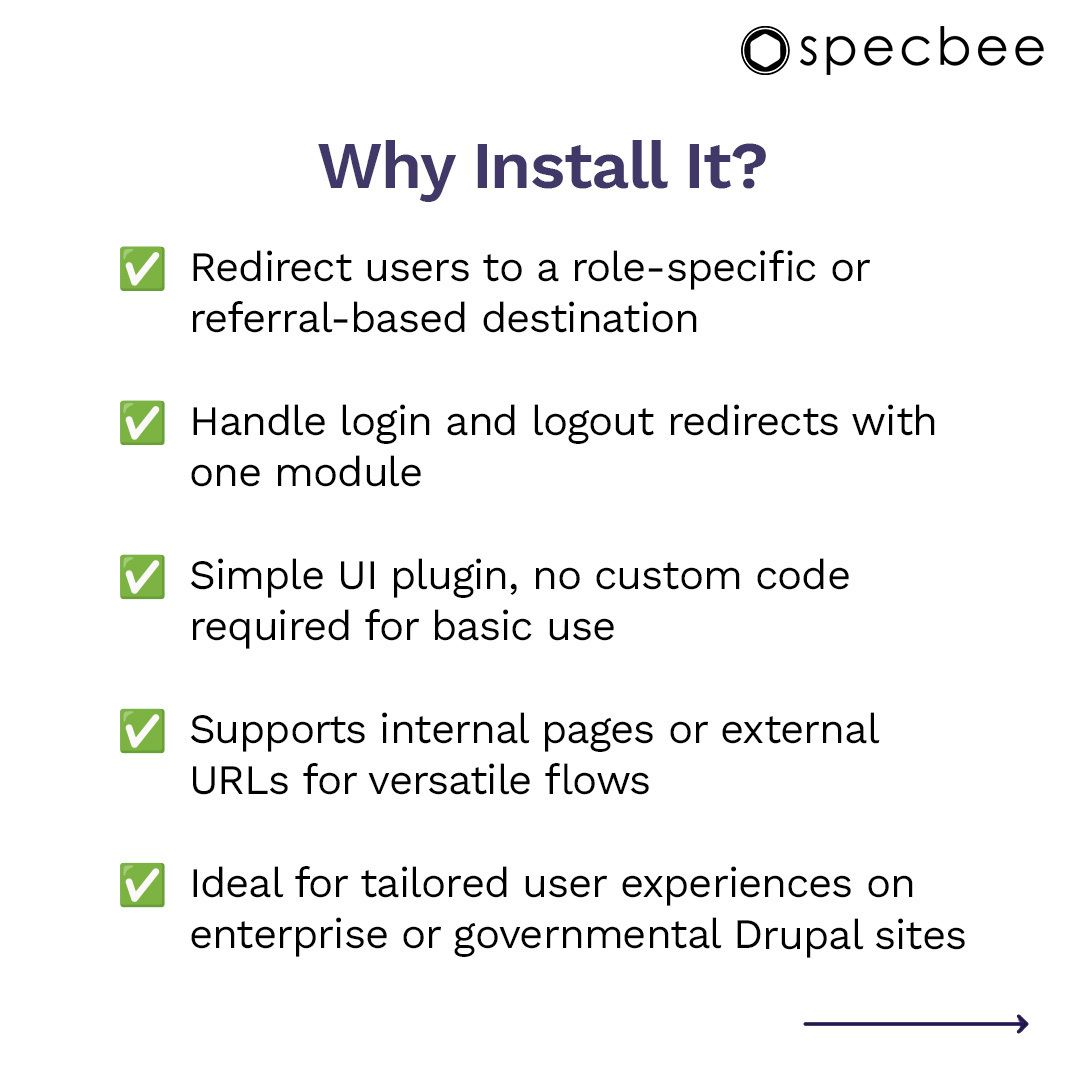 specbee's tweet image. Today, in ModuleMonday, we’re talking about the Drupal Login Destination module.

#MondaysForLearning #MondayModule #DrupalDevelopment

Here’s the link to the module: buff.ly/a0Vi95z