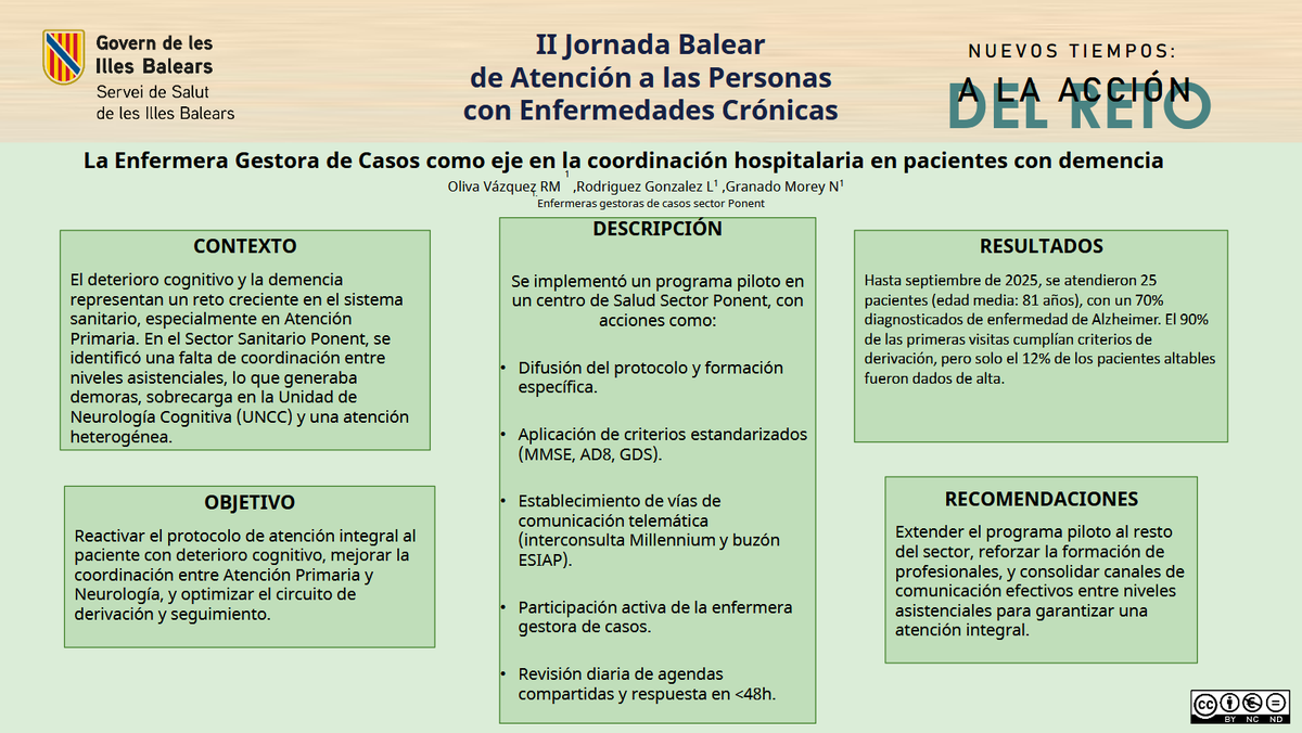 La Enfermera Gestora de Casos como eje en la coordinación hospitalaria en pacientes con demencia docusalut.com/entities/publi… de <a href="/apmallorca/">Gerència d'Atenció Primària de Mallorca</a> #JornadaCronicidadIBsalut25