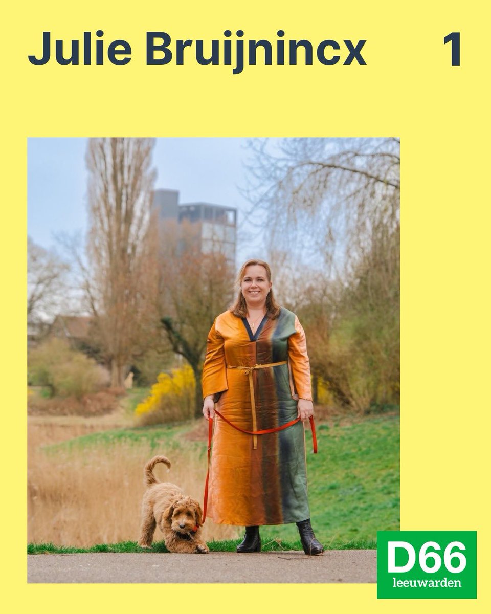 Trots dat ik namens D66 op plek 6 sta voor de gemeenteraadsverkiezingen in Leeuwarden! Als geboren Leeuwarder zet ik mij graag in voor een duurzame en ondernemende gemeente. Met energie en ervaring wil ik blijven bouwen aan een Leeuwarden dat klaar is voor morgen.💚