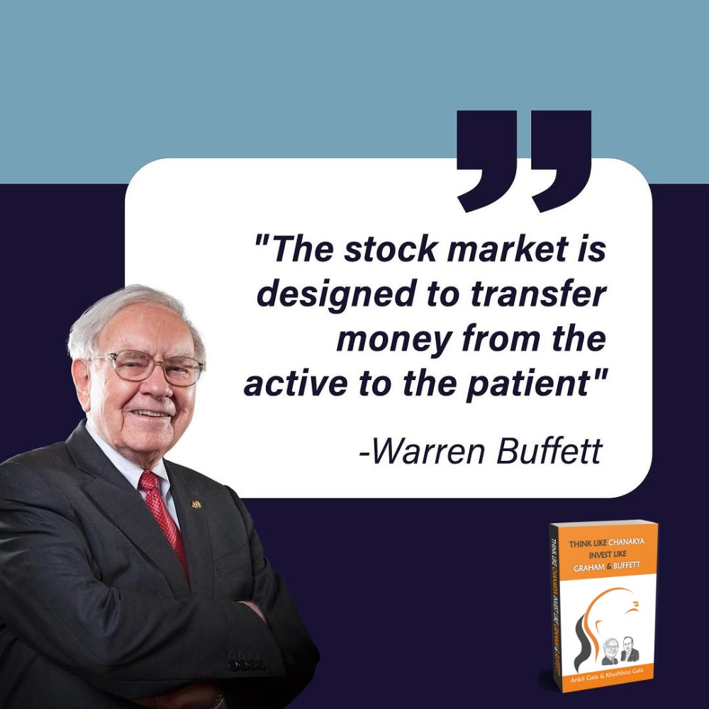 According to #WarrenBuffett, 

Patience pays off in investing. Stay the course, avoid emotional trading, and let compounding work! 🚀💰

#Investing #StockMarket #PatiencePays