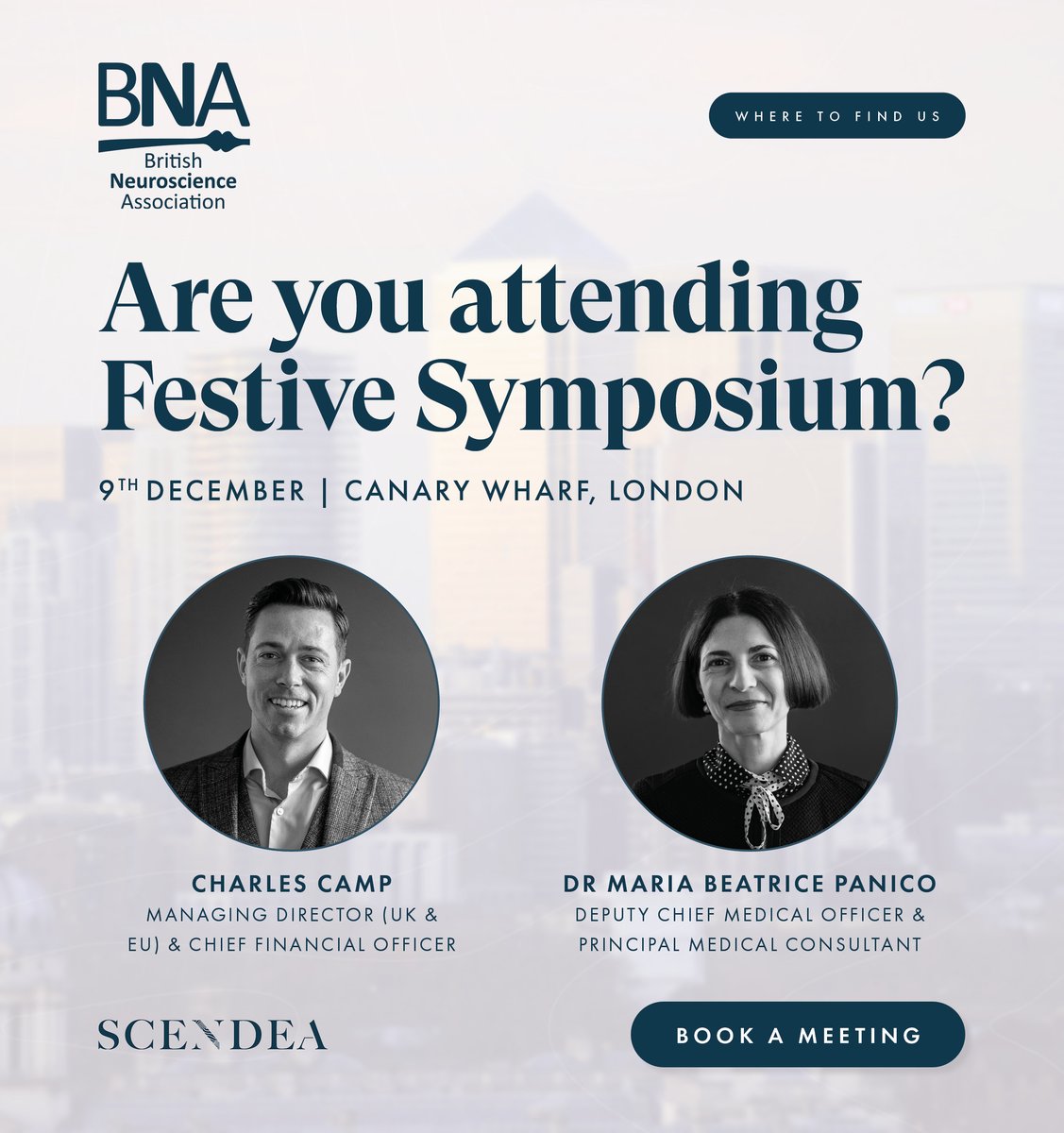 scendea's tweet image. Are you attending the British Neuroscience Association&apos;s Festive Symposium? Scendea are delighted to be attending this coming December. Discover how our experts can support your product development journey. Get in touch to book a meeting: scendea.com/contact
#FestiveSymposium