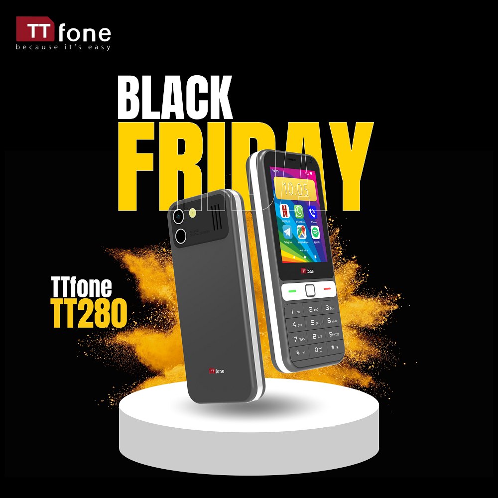 Our fan-favorite TT280 is here with a Black Friday treat! Save £8 on this top-selling mobile 

Hurry, offer ends 1st Dec 2025 – grab yours before it’s gone!

Buy now: ttfone.com/products/ttfon… 

#blackfridayoffers #BlackFriday #blackfridaysales #BlackFridayDeals #TTfone