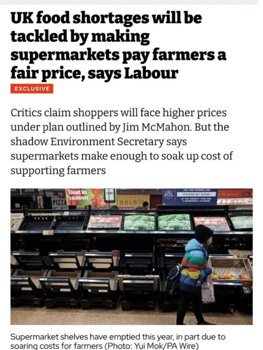 NoFarmsNoFoods's tweet image. Before the election, the Labour Party called for supermarkets to pay higher purchase prices to farmers (who currently receive horrendously low purchase prices from supermarkets). Yet, the Labour government still hasn’t done anything on this. Yet another lie.