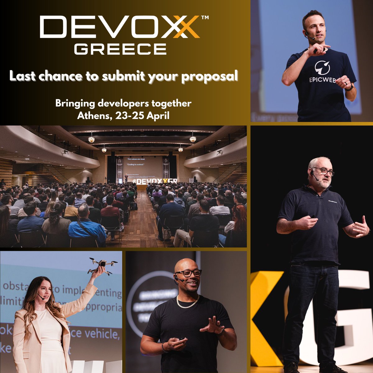 DevoxxGR's tweet image. Speakers alert

Don&apos;t let this exciting opportunity pass you by! Make sure to submit your innovative and insightful proposal for Devoxx Greece 2026 before the Call for Papers deadline closes this Sunday.

dvgr26.cfp.dev 

#DevoxxGR #CallForPapers #TechConference #dvgr26