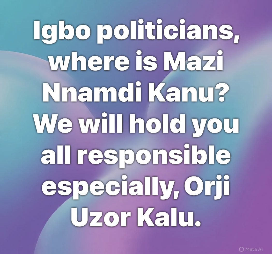 Amaka_Ekwo's tweet image. #FreeMaziNnamdiKanuNow 
#FreeMaziNnamdiKanu 
#FreeNnamdiKanu 

Orji Uzor Kalu does not like 
Mazi Nnamdi Kanu because he exposed his corrupt practices. 

I’m searching for the broadcast.