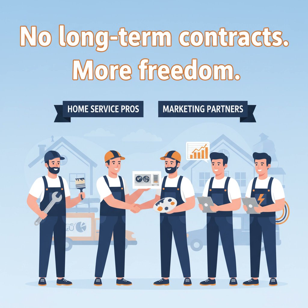 drewrig's tweet image. Successful contractors are saying &quot;no&quot; to long-term marketing contracts: and YES to flexibility, freedom, and results! 🌟 More control, less commitment, bigger wins. #ContractorSuccess #ServMarkDigital #HomeServices