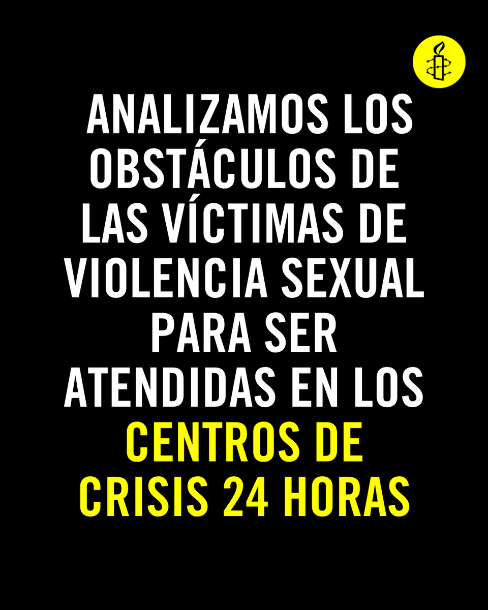 amnistiaespana's tweet image. ‼️ Acabamos de lanzar un informe señalando los obstáculos con los que se encuentran las víctimas de violencia sexual para ser atendidas de manera integral en los centros de crisis 24 horas: amn.st/60157mtvS. #25N #25N2025