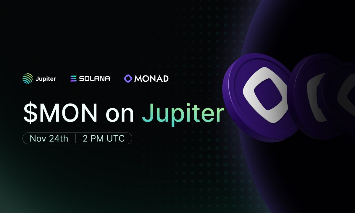 JupiterExchange's tweet image. Trading for Monad&apos;s native token, $MON begins today.

Find it available for public trading on Jupiter at the time of launch, at 2PM UTC.