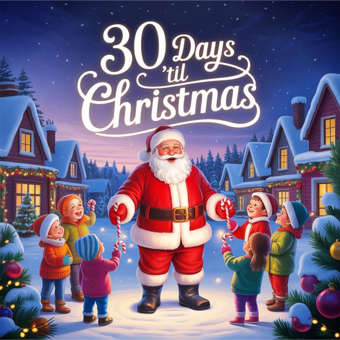 AbsoluteXmas's tweet photo. 30 days until Christmas โ Santaโs warming up for the big day! ๐ญ๐
#ChristmasCountdown #HereComesSanta #FestiveFun https://t.co/5lIcSBNLuY