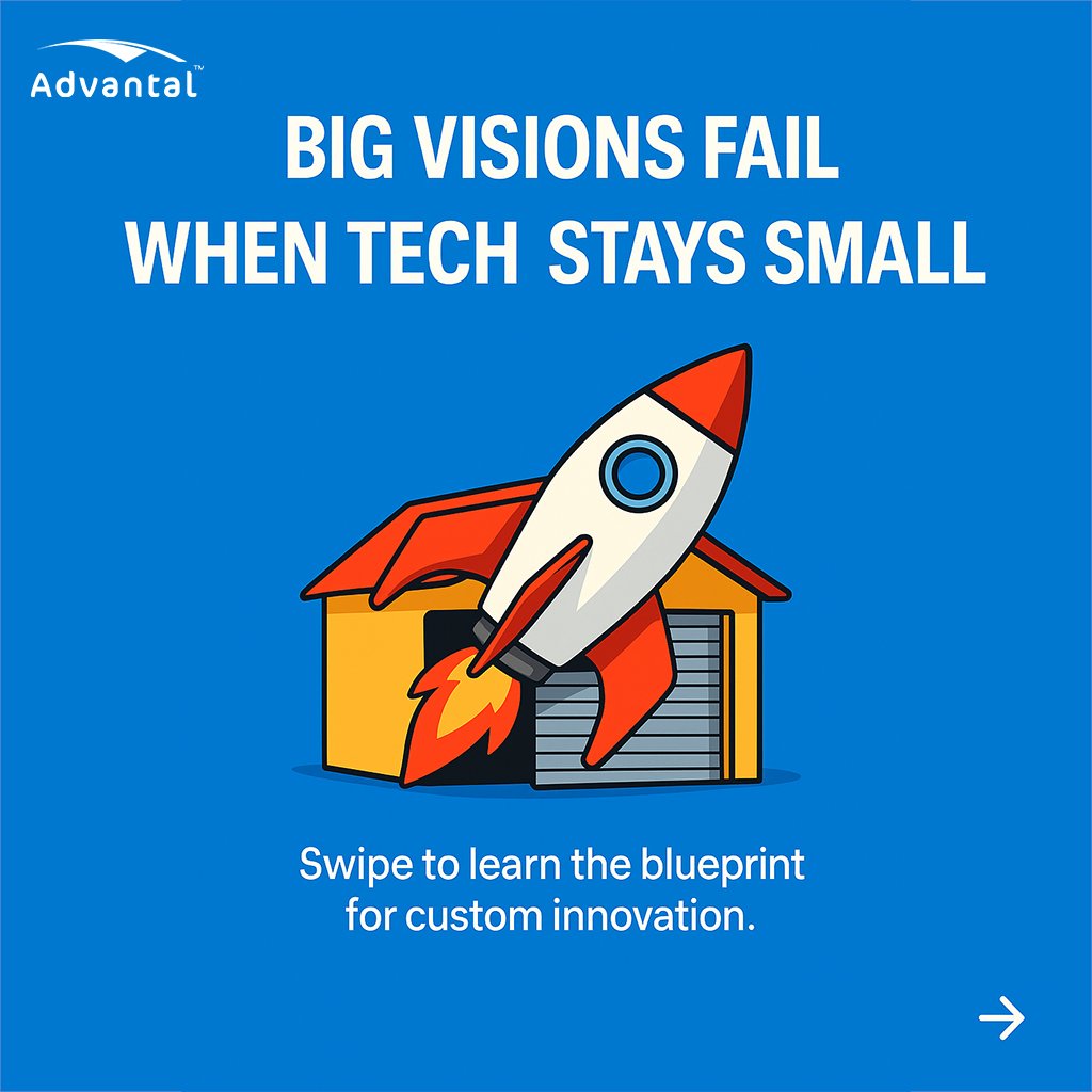 Advantal's tweet image. You can’t run high-stakes operations on low-flexibility tools. 
Not in #defence, #telecom, or enterprise. 
Custom tech fits YOUR world, keeping you faster, safer, ahead.
Share your vision — and get a free consultation on the tech that works for YOUR business.
sales@advantal.net