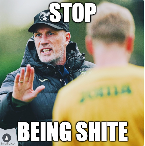 Clement's main message in training this Monday morning. #ncfc