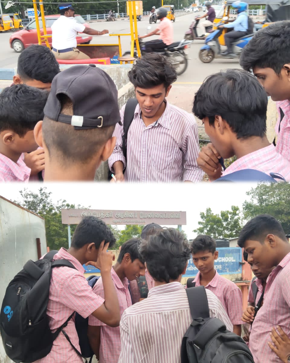 sficcdc's tweet image. இன்று(24.11.2025) Dr. அம்பேத்கர் மேல்நிலைப் பள்ளியில் உறுப்பினர் பதிவு நடைபெற்றது. இதில் தோழர். சாரதி மற்றும் தோழர். முத்துக்கருப்பன் கலந்துக் கொண்டனர்.

இந்திய மாணவர் சங்கம் 🚩 
மத்திய சென்னை