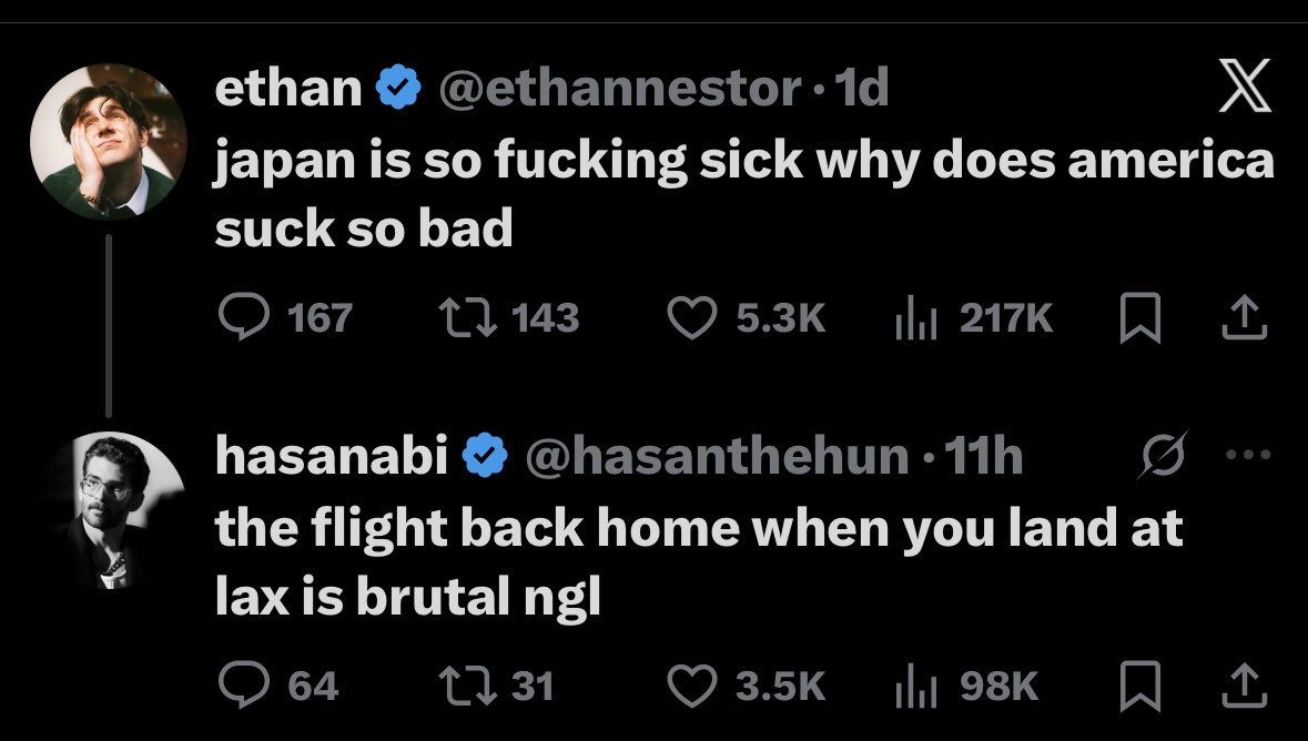 yannispappas's tweet image. When someone with pro-diversity politics gushes about the “order,”and doesn’t realize they’re praising a homogeneous monoculture with a built-in superiority complex. To be fair, the haze of travel can make you forget what your brand is.