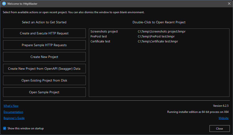 http_master's tweet image. Version 6.2.5 is out with improved startup window, simplified proxy management, and various of UI fixes.

Download
httpmaster.net/download

What&apos;s new
httpmaster.net/history

#testing #HTTP #API #WebDevelopment #webdeveloper