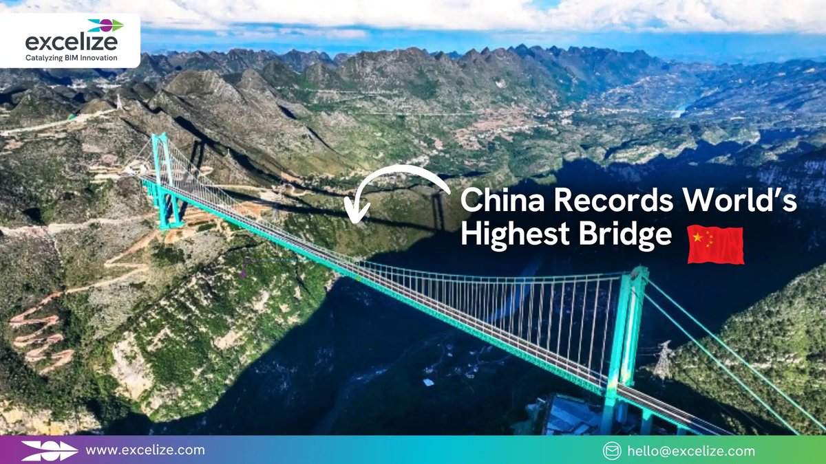 ExcelizeBIM's tweet image. China Records World’s Highest Bridge: The Huajiang Grand Canyon Bridge
Read the blog...
excelize.com/blog/china-rec…