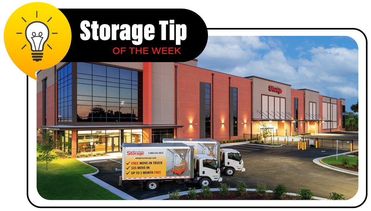 MPStorage's tweet image. Use Corner Spaces Wisely. Place less frequently accessed items in corners to optimize space.

#storagetips #organization #selfstoragenearme #climatecontrolstorage  #selfstorage #storageunits #minipricestorage