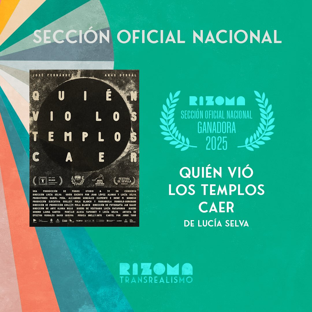 AMA_audiovisual's tweet image. #Premios #SociosAMA

🎞️ QUIÉN VIO LOS TEMPLOS CAER ha sido la #película 

🏆Ganadora en la Sección Oficial Nacional de @RizomaFestival. 

 La  película,  dirigida por Lucía Selva, está producida por nuestras asociadas @59enConserva  junto con @mubox. 

¡Felicidades!