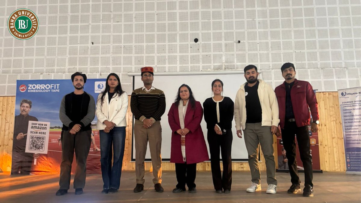 bushimla's tweet image. Bahra University physiotherapy students learned core kinesiotaping skills in a hands-on workshop led by Dr Mohammad Yasir with faculty support, giving seventy learners practical confidence for clinical care.

#BahraUniversity #ClinicalSkills #StudentLearning