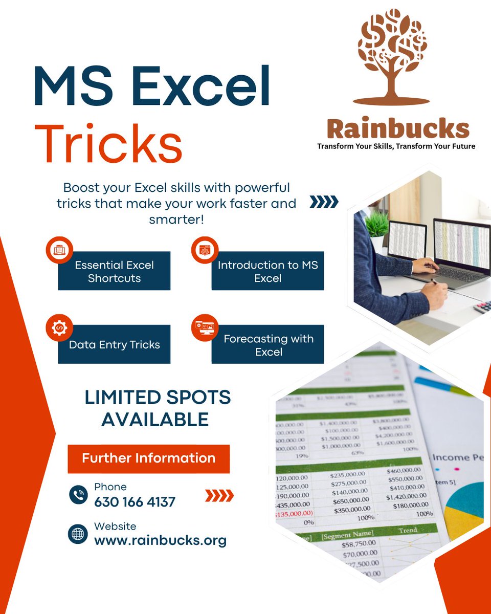 BrainBucks34569's tweet image. 🚀 Master essential MS Excel tricks with Rainbucks!
Boost productivity, work smarter, and unlock career-boosting opportunities.
Start learning today and upgrade your skills!
👉 Apply: forms.gle/mZuwg39G4YQDQC…
🌐 rainbucks.org

#ExcelSkills #CareerGrowth #rainbucksindia