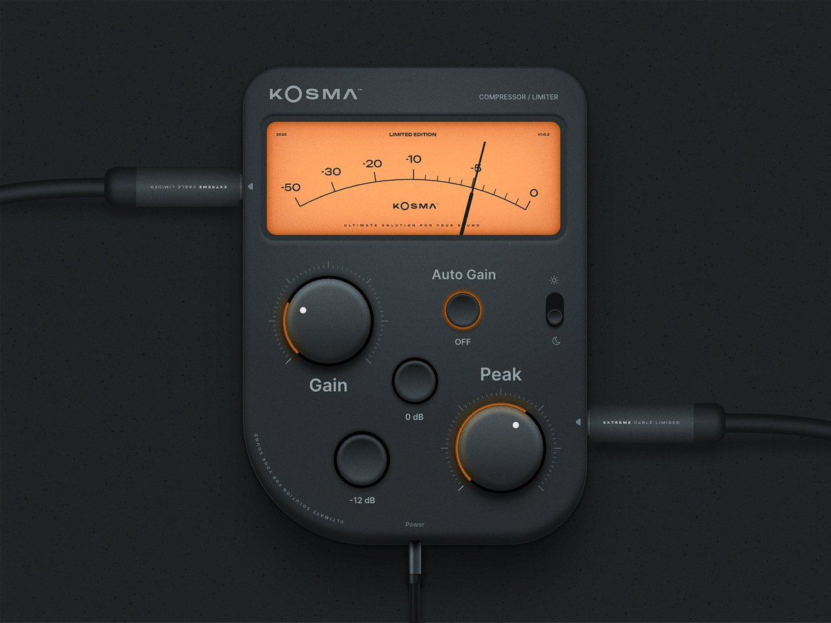 MikSkuza's tweet image. Some time ago I posted my fun design experiment in @rive_app  - tiny compressor (designed in Rive, no Figma).
I made some improvements to learn Rive a bit better, so in this version we have:
- light and dark mode
- interactive knobs and buttons
- sound
- some visual improvements