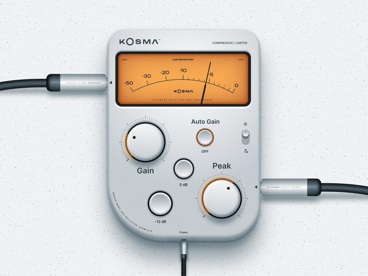 MikSkuza's tweet image. Some time ago I posted my fun design experiment in @rive_app  - tiny compressor (designed in Rive, no Figma).
I made some improvements to learn Rive a bit better, so in this version we have:
- light and dark mode
- interactive knobs and buttons
- sound
- some visual improvements