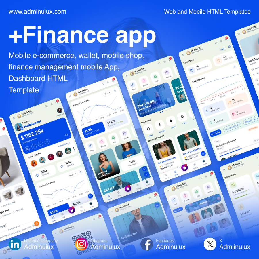 Admiinuiux's tweet image. zurl.co/RsZ9b

Mobile UX Finance - E-commerce - Task management - AdminUIUX Bootstrap themes and HTML templates #BootstrapThemes #HTMLTemplates #AdminDashboard #UIUX #Frontend #WebDesign
