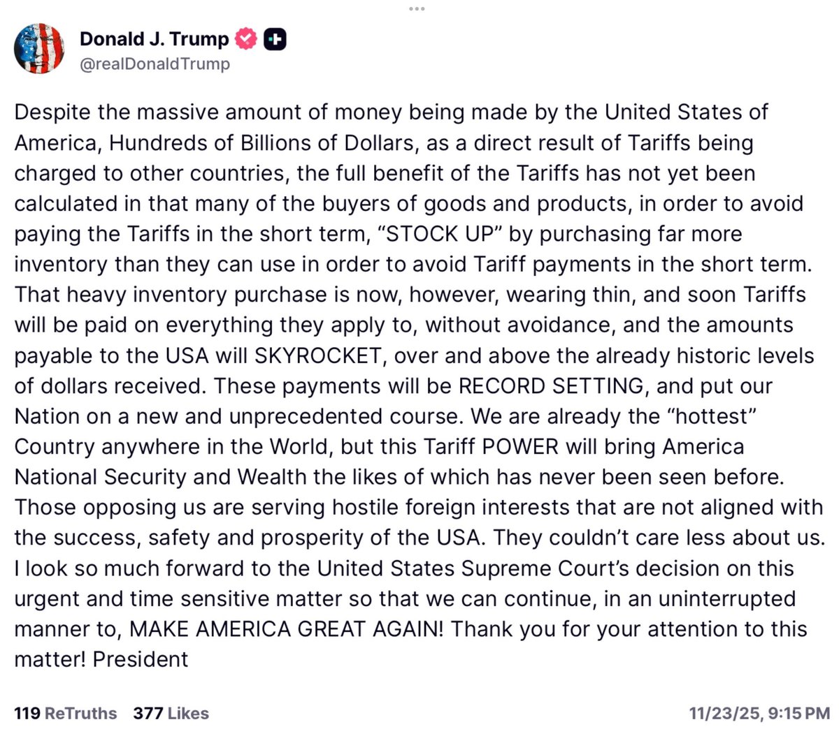 This was written for 6 people 

It’s all lies

And meant for 6 Supreme Court justices