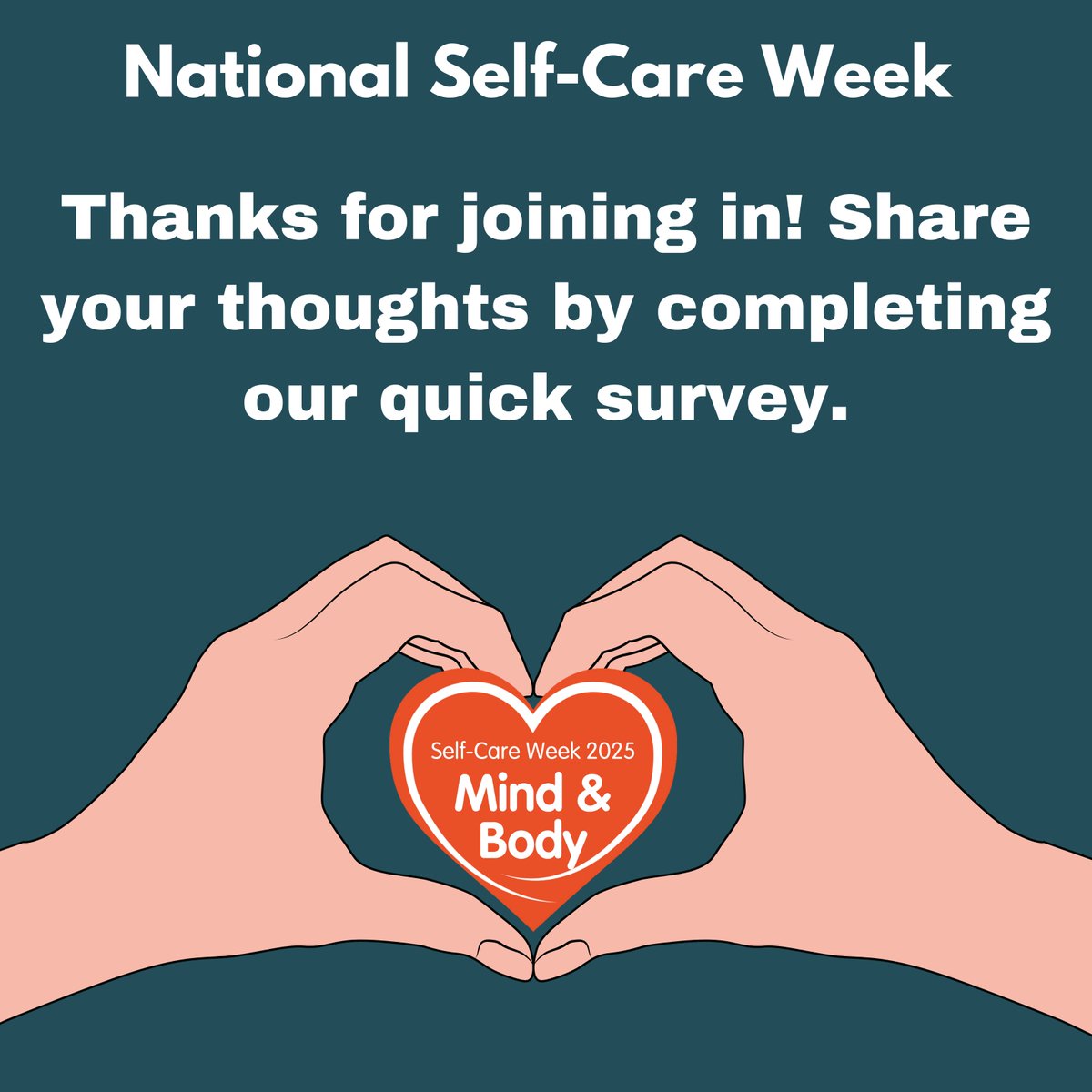 SelfCareForum's tweet photo. Thanks to those who got involved in National #SelfCareWeek and for raising awareness about #selfcare. Please complete our survey. ❤️https://t.co/M7haO4tPHK @Mersey_Care @HTBNSSG @SouthTyneLibs @NHSBSWICB @LewishamHCP @HwatchDorset @SELondonICS @SurreyHeartland @LCW_UCC @wdhscp https://t.co/k2lcwyD0RX