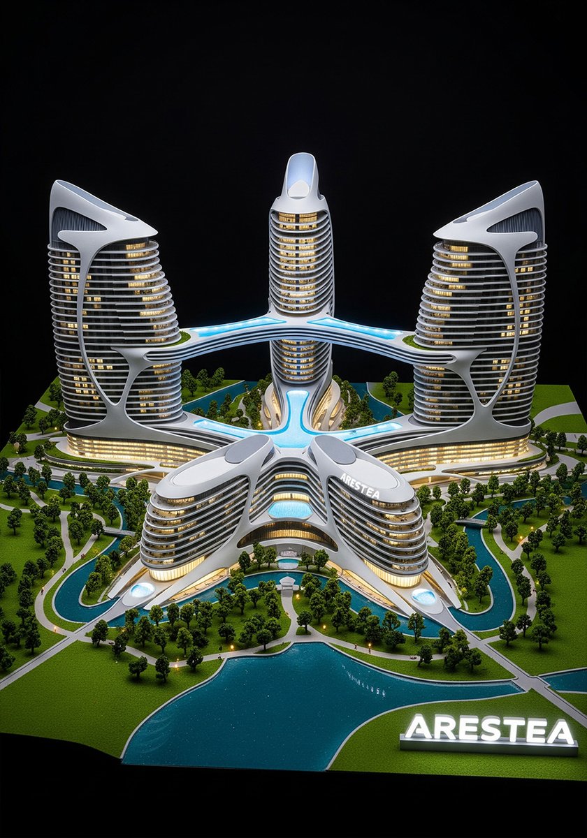 AresteaStudio's tweet image. Orbital Nexus II - Arestea

#architecturalmodel #greenarchitecture #futurebuildings #conceptualarchitecture #ecopolis #arcology #generativearchitecture #greenroof #skyscraper #futurecity #megastructure #tbilisi #residentalarchitecture #housing #housingproject