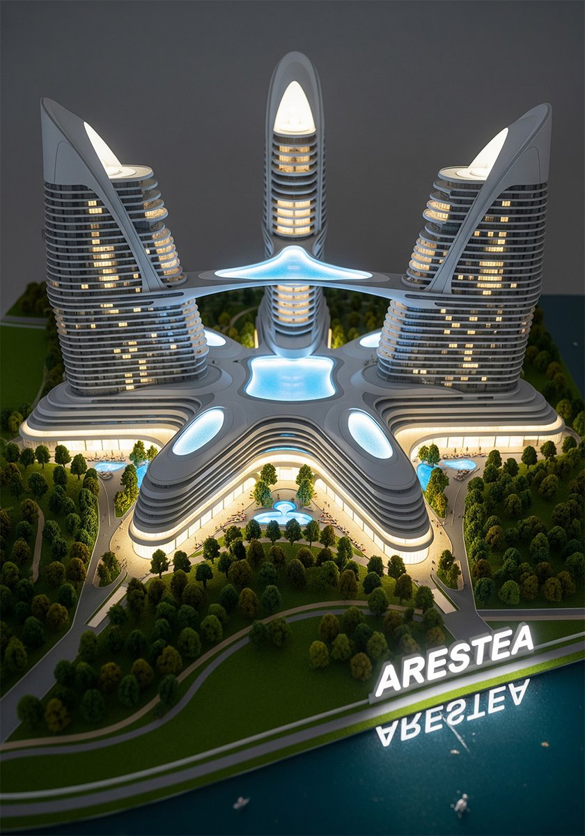 AresteaStudio's tweet image. Orbital Nexus II - Arestea

#architecturalmodel #greenarchitecture #futurebuildings #conceptualarchitecture #ecopolis #arcology #generativearchitecture #greenroof #skyscraper #futurecity #megastructure #tbilisi #residentalarchitecture #housing #housingproject