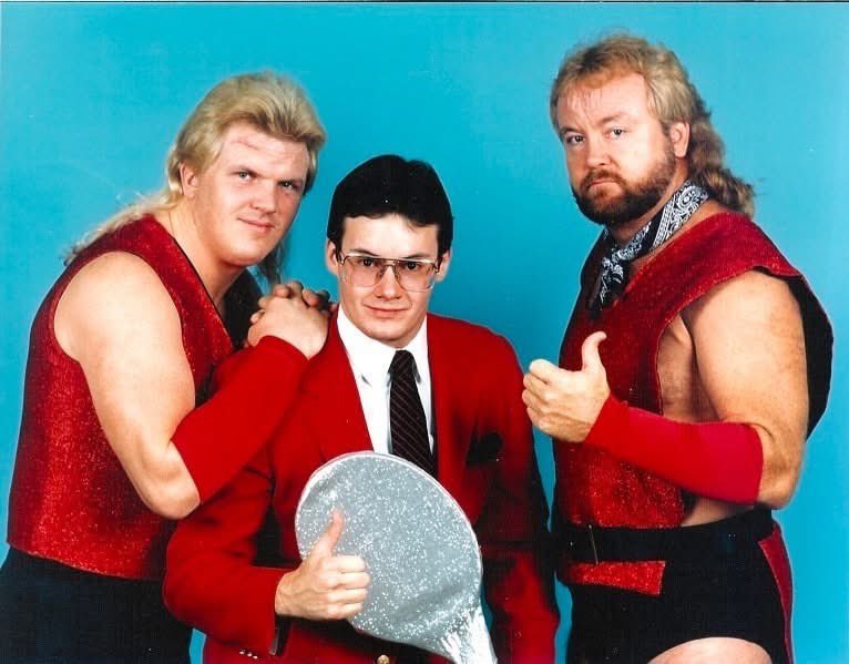 Wrestling80s90s's tweet image. On This Day in Wrestling History - The Midnight Express and @TheJimCornette made their Mid-South debuts 42 years ago today (11/24/83)